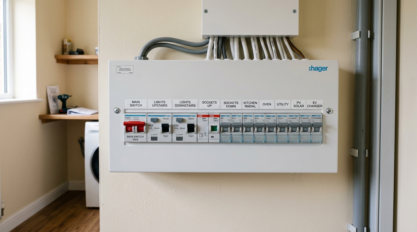 Modern Residential DIN-Rail Distribution Board Installation